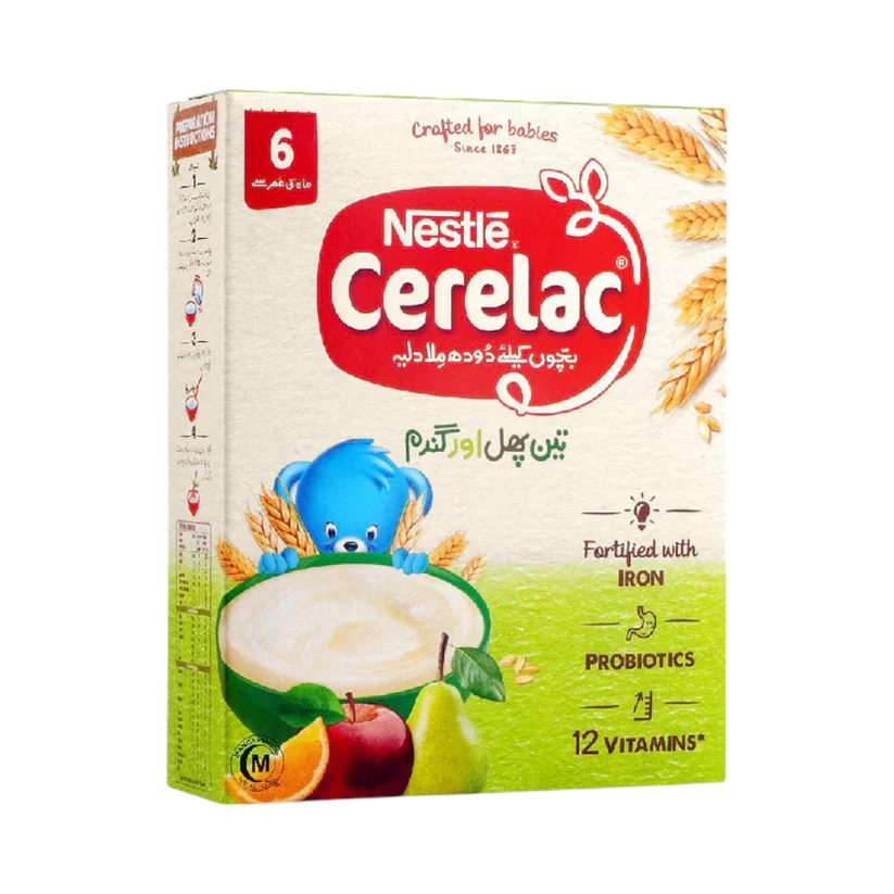 Nestle Cerelac Three Fruits and Wheat 175GM