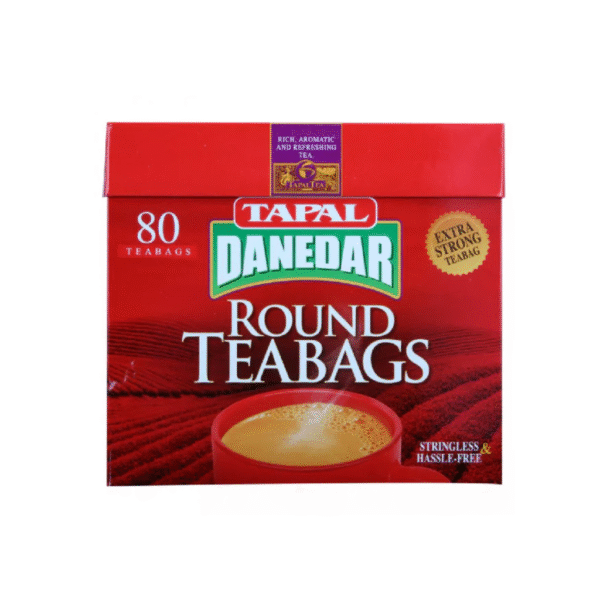80 ROUND TEA BAGS – Tapal Danedar 200 GM